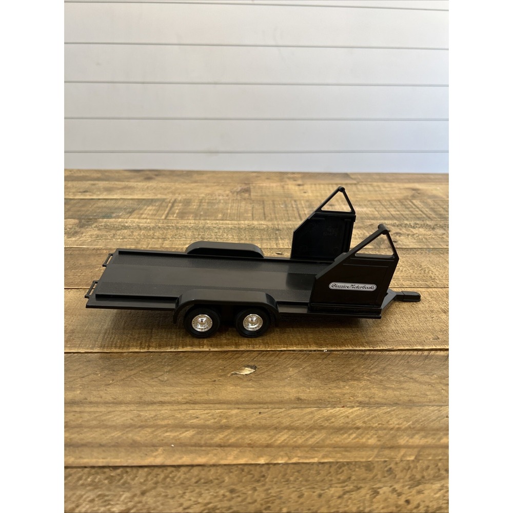 Vintage Ertl Flatbed Motorbooks Trailer Black RARE  Tool # 62-4405 Chart # 5451